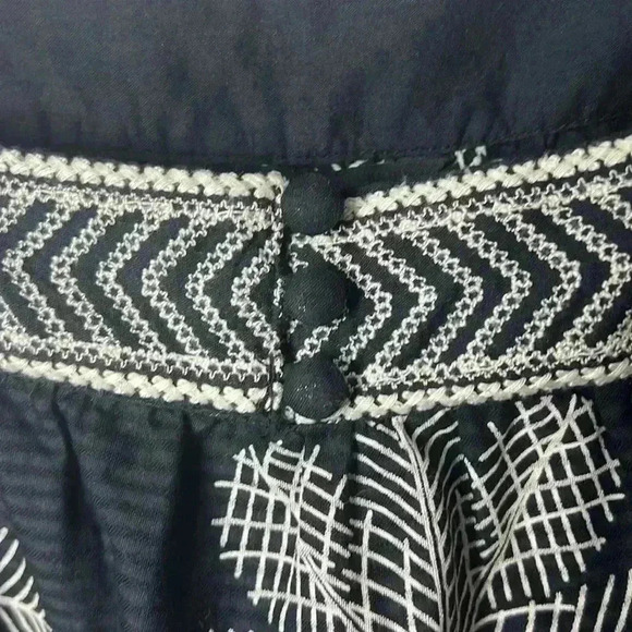 Lucky Brand Square Neck Boho Tank Top Size Small Black & White - Picture 3 of 11